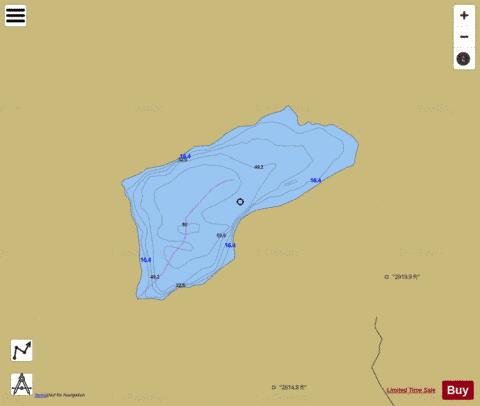 Desire Lake depth contour Map - i-Boating App