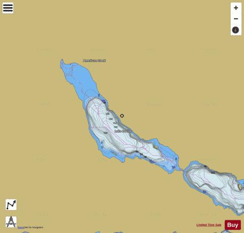 Lake Coville depth contour Map - i-Boating App