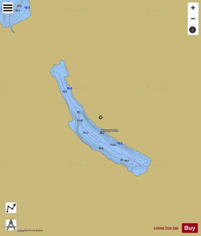 Murray Lake depth contour Map - i-Boating App