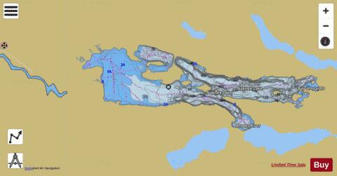 Naknek Lake depth contour Map - i-Boating App