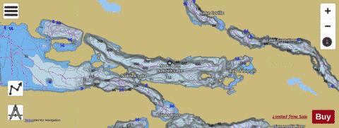 Naknek Lake, North Arm depth contour Map - i-Boating App