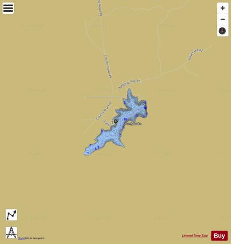 Barbour County Public Fishing Lake depth contour Map - i-Boating App