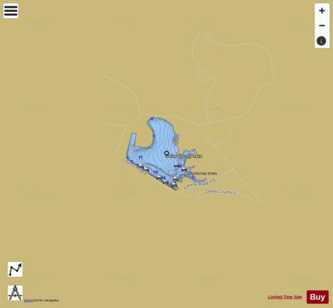 Dallas County Public Fishing Lake depth contour Map - i-Boating App
