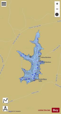 Escambia County Public Fishing Lake depth contour Map - i-Boating App