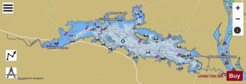 Lake Maumelle depth contour Map - i-Boating App