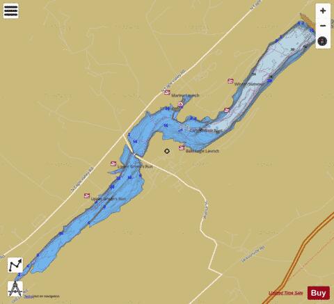 Foster Joseph Sayers Lake depth contour Map - i-Boating App