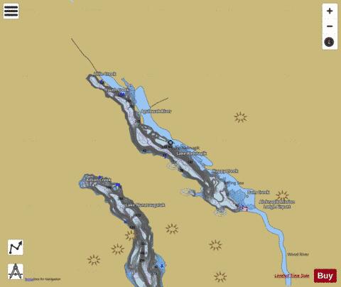 Aleknagik depth contour Map - i-Boating App