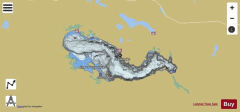 Skilak Lake depth contour Map - i-Boating App