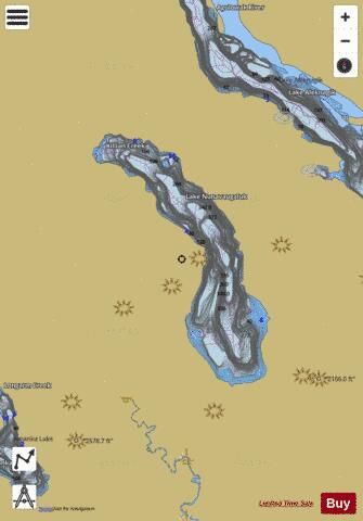 Snake depth contour Map - i-Boating App