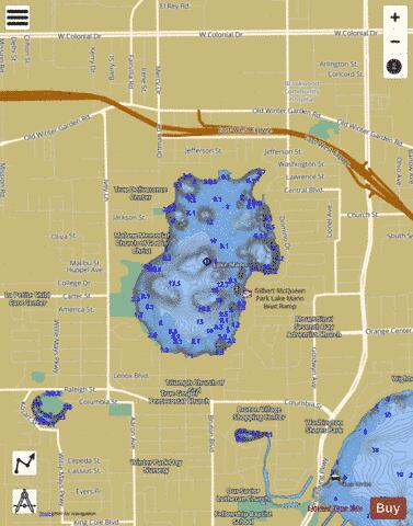 Lake Mann depth contour Map - i-Boating App