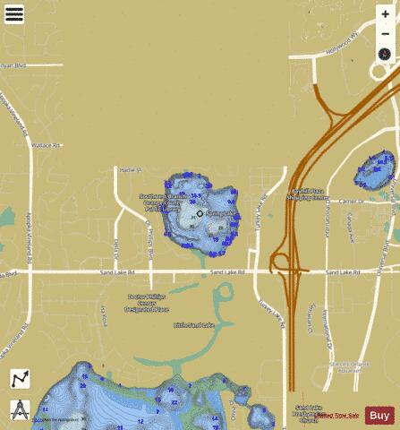 Spring Lake depth contour Map - i-Boating App