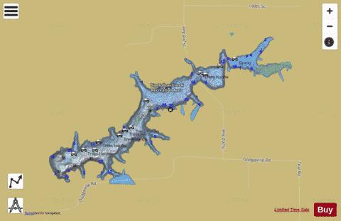 Big Hollow Lake depth contour Map - i-Boating App