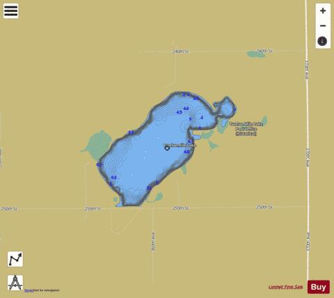 Twelvemile Lake depth contour Map - i-Boating App