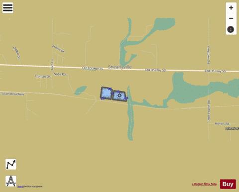 Breese Lake East depth contour Map - i-Boating App