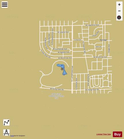 Schiller Pond depth contour Map - i-Boating App