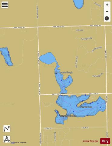 Tampier Slough depth contour Map - i-Boating App
