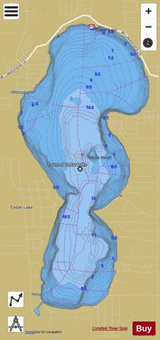 CEDAR LAKE, LAKE depth contour Map - i-Boating App