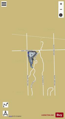 Dillard Lake, Kosciusko county depth contour Map - i-Boating App
