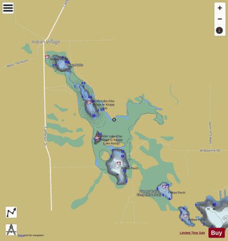 Duely Lake depth contour Map - i-Boating App