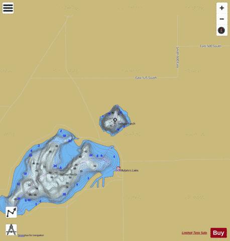 Eve Lake, Lagrange county depth contour Map - i-Boating App