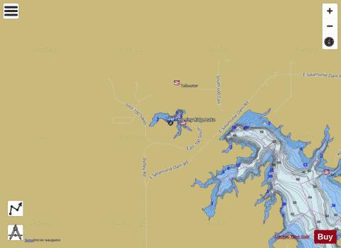 HominyRidge Lake depth contour Map - i-Boating App