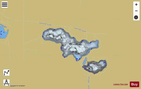 LAKE OF THE WOODS, STEUBEN, LAGRANGE depth contour Map - i-Boating App