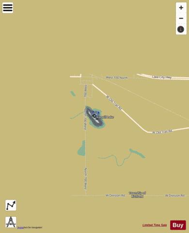 Larwill Lake depth contour Map - i-Boating App