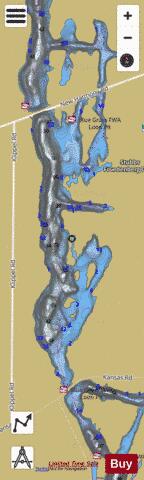 LOON LAKE, WARRICK depth contour Map - i-Boating App