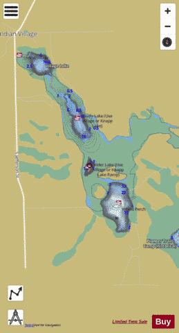 Rider Lake depth contour Map - i-Boating App