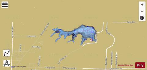 SCALES LAKE, WARRICK depth contour Map - i-Boating App