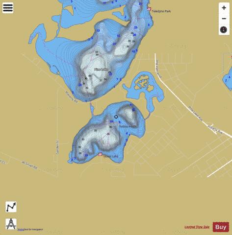 Stone Lake, LaPorte county depth contour Map - i-Boating App