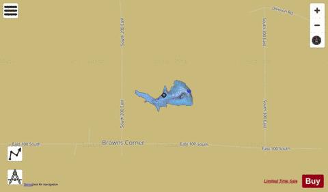 WahkShinGah Lake, Huntington county depth contour Map - i-Boating App
