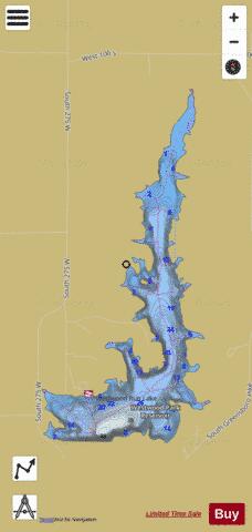 WESTWOOD RUN LAKE, HENRY depth contour Map - i-Boating App