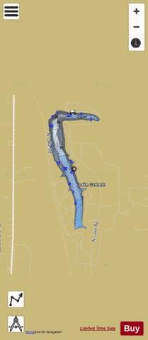 Garnett North Lake, Anderson depth contour Map - i-Boating App