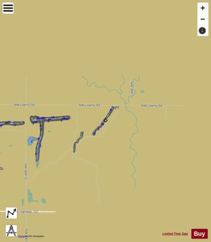 KS Pond depth contour Map - i-Boating App