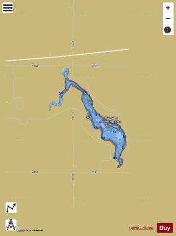 Plainville Township Lake, Rooks depth contour Map - i-Boating App
