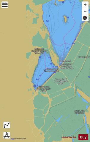 Burrage Pond - Lower Reservoir depth contour Map - i-Boating App