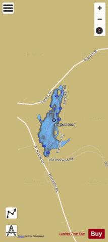 Brigham Pond depth contour Map - i-Boating App