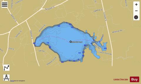 Reservoir Pond depth contour Map - i-Boating App