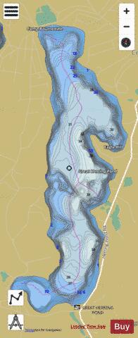 Great Herring Pond depth contour Map - i-Boating App