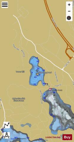 Little Long Pond depth contour Map - i-Boating App