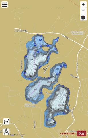 Mystic Lake depth contour Map - i-Boating App