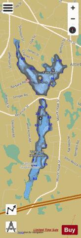 Falls Pond depth contour Map - i-Boating App