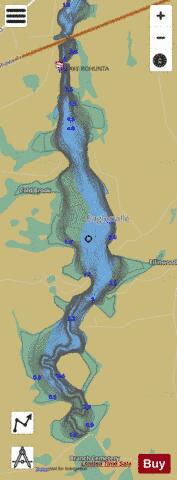 Lake Rohunta depth contour Map - i-Boating App