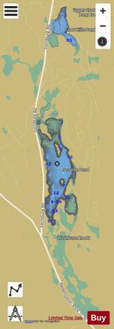 Paradise Pond depth contour Map - i-Boating App