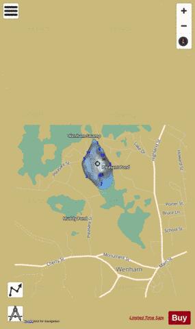 Pleasant Pond depth contour Map - i-Boating App