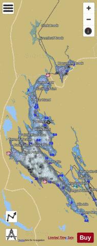 Grand Lake + North Lake depth contour Map - i-Boating App