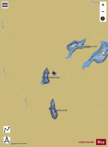Little Half Moon Lake depth contour Map - i-Boating App