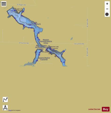 Cameron Reservoir #2 depth contour Map - i-Boating App