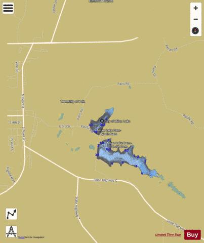 City Of Milan Lake/ Small Golf Course Lake depth contour Map - i-Boating App